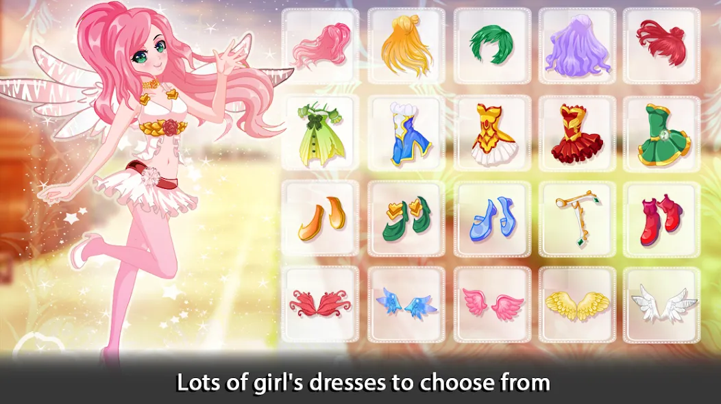 Dress Up Angel Anime Girl Game  [МОД Все открыто] Screenshot 1