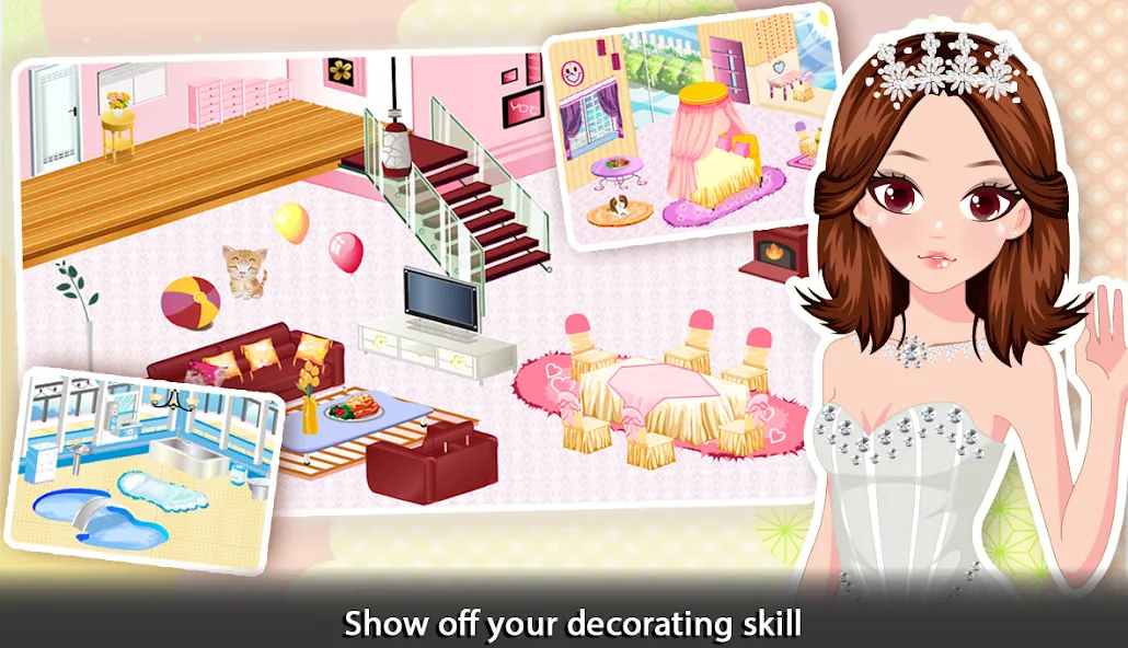 Girl Doll House - Room Design  [МОД Бесконечные деньги] Screenshot 2