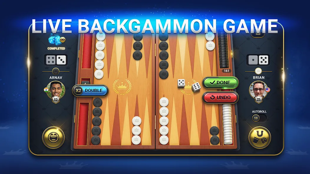 Backgammon Live - Online Games (Бэкгаммон Лайв)  [МОД Unlocked] Screenshot 2