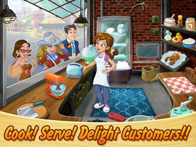 Kitchen Scramble: Cooking Game (Китчен Скрэмбл)  [МОД Меню] Screenshot 1