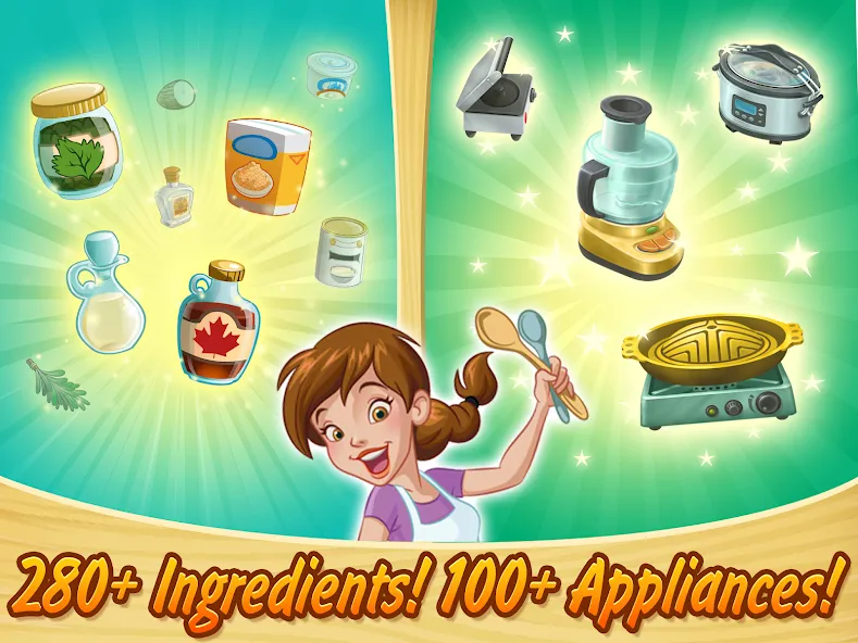 Kitchen Scramble: Cooking Game (Китчен Скрэмбл)  [МОД Меню] Screenshot 3