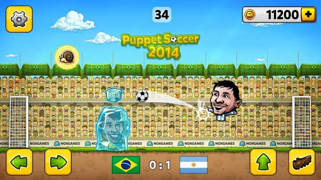 Puppet Soccer - Football  [МОД Много монет] Screenshot 1