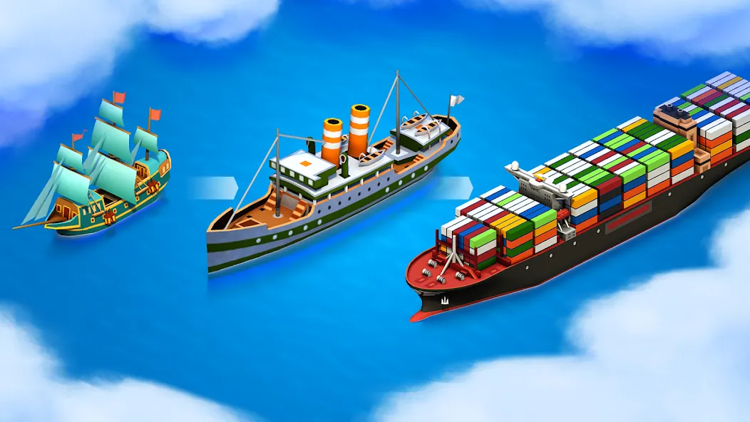 Sea Port: Cargo Boat Tycoon (Си Порт)  [МОД Mega Pack] Screenshot 2