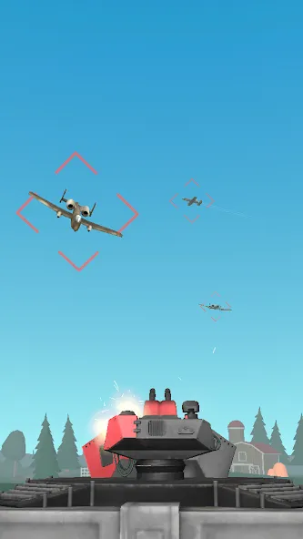 Air Defense: Airplane Shooting (Эйр Дефенс)  [МОД Бесконечные деньги] Screenshot 1