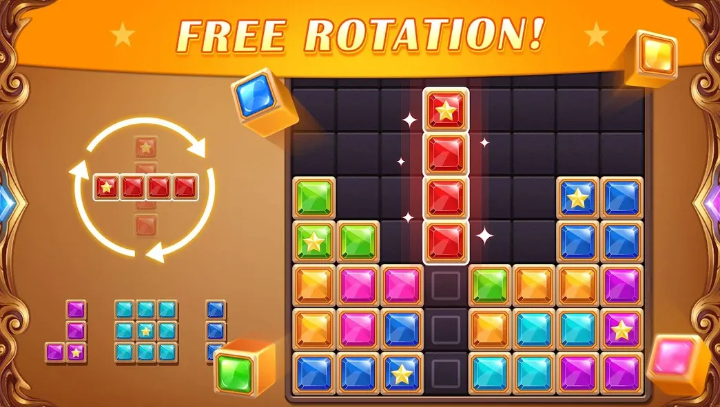 Block Puzzle: Diamond Star  [МОД Много монет] Screenshot 2