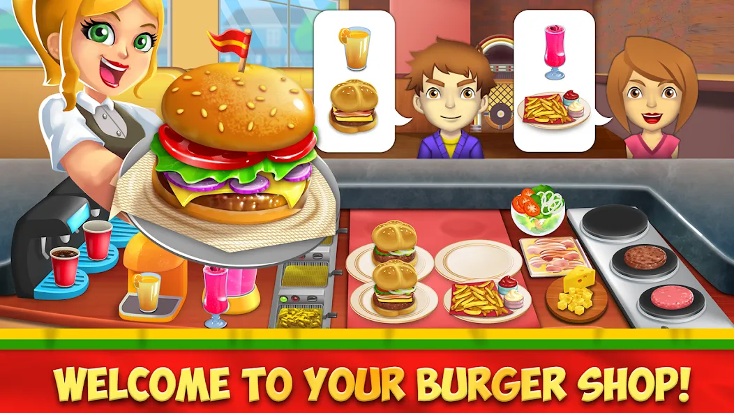 My Burger Shop 2: Food Game (Мой Бургер Шоп 2)  [МОД Много денег] Screenshot 1