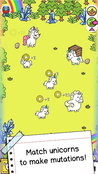 Unicorn Evolution: Idle Catch (Юникорн Эволюшн)  [МОД Много монет] Screenshot 2