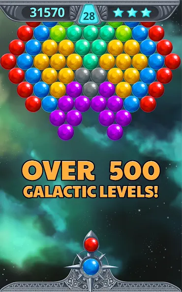 Bubble Shooter Space (Бубль шутер спейс)  [МОД Бесконечные деньги] Screenshot 1