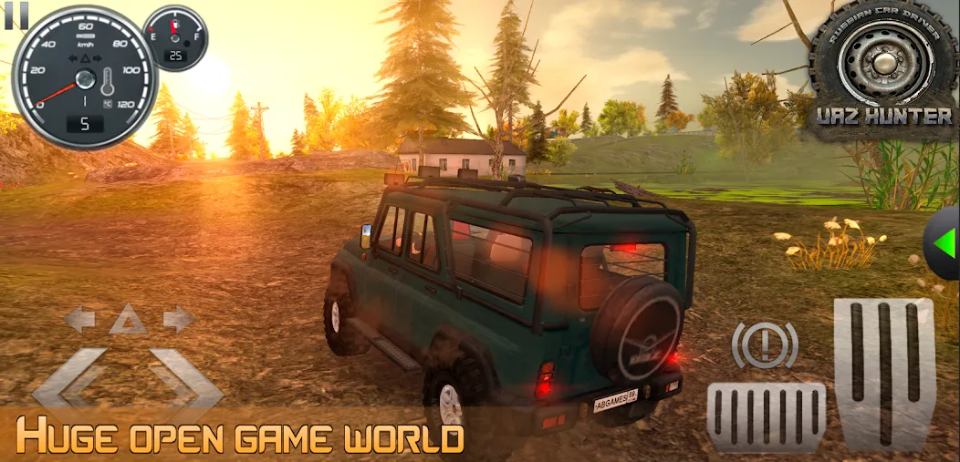 Russian Car Driver Uaz Hunter  [МОД Бесконечные деньги] Screenshot 2