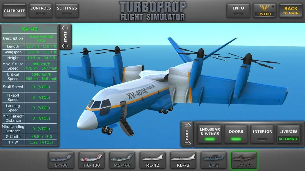 Turboprop Flight Simulator (Турбовинтовой симулятор полета 3D)  [МОД Unlimited Money] Screenshot 1