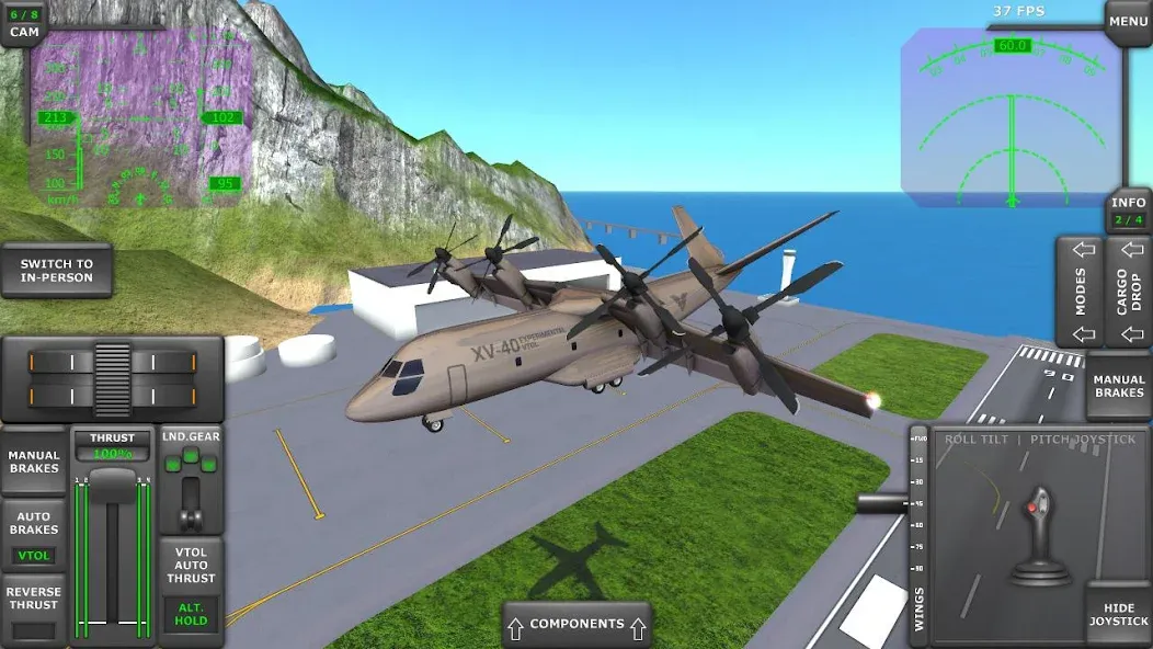 Turboprop Flight Simulator (Турбовинтовой симулятор полета 3D)  [МОД Unlimited Money] Screenshot 4