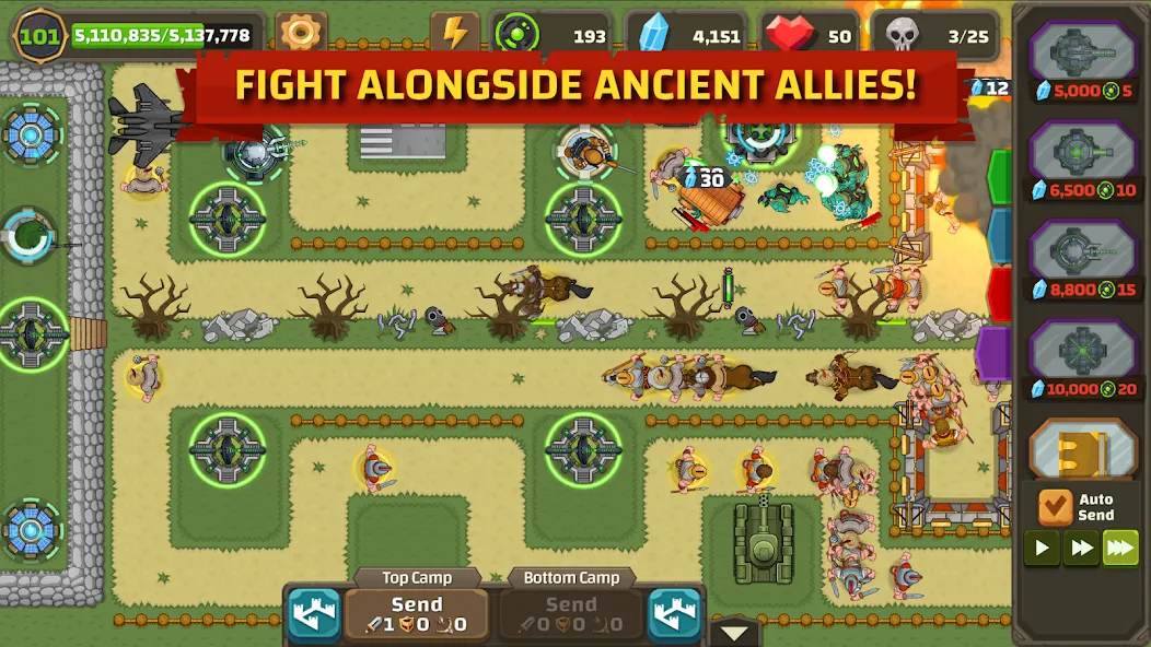 Ancient Allies Tower Defense (Аншент Эллайес Тауэр Дефенс)  [МОД Бесконечные монеты] Screenshot 4