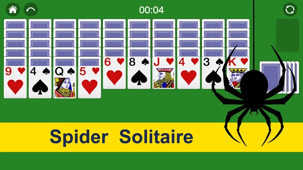 Spider Solitaire Card Game Fun  [МОД Много монет] Screenshot 1