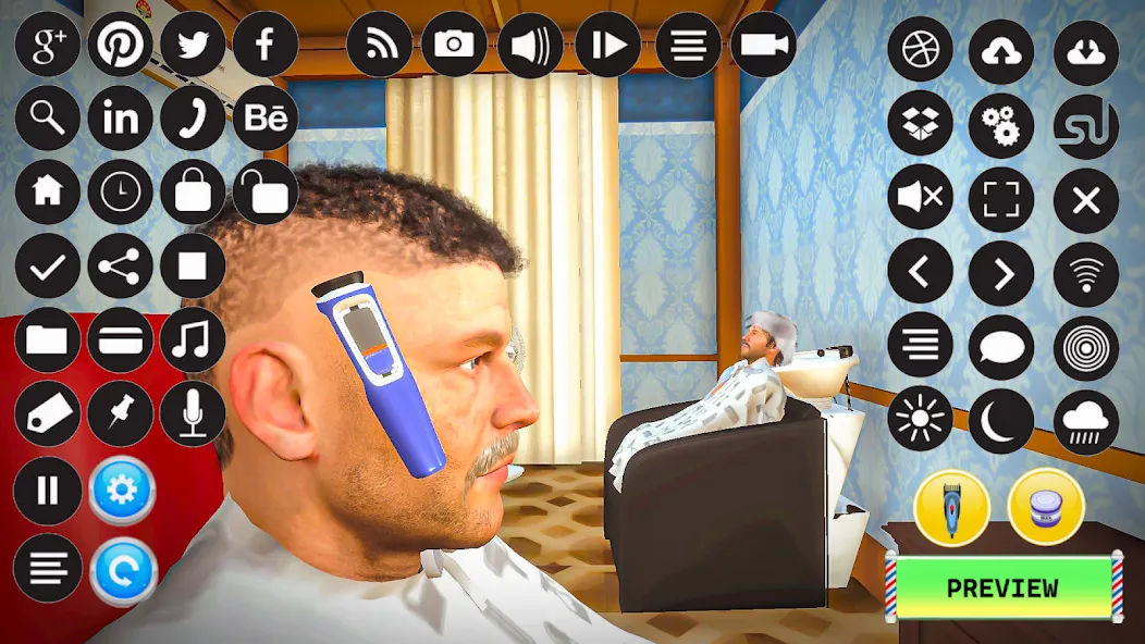 Barber Shop Hair Cut Sim Games (Барбершоп игры на подстригание волос)  [МОД Unlimited Money] Screenshot 2