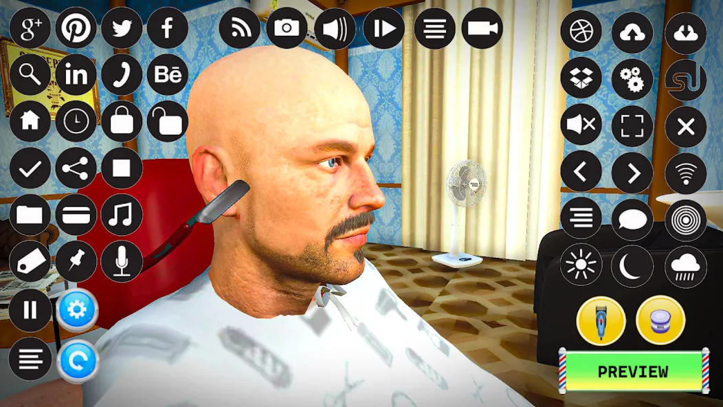 Barber Shop Hair Cut Sim Games (Барбершоп игры на подстригание волос)  [МОД Unlimited Money] Screenshot 5