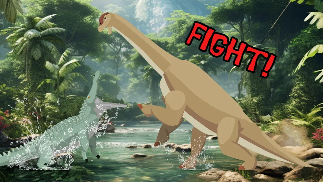 T-Rex Fights Dinosaurs  [МОД Бесконечные монеты] Screenshot 3