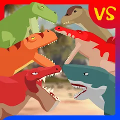 Взлом T-Rex Fights Dinosaurs  [МОД Бесконечные монеты] - полная версия apk на Андроид