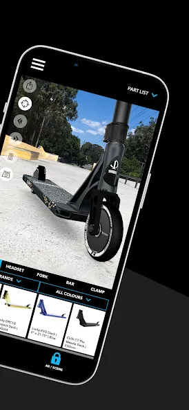 Scooter 3D custom builder (Скутер 3D настраиваемый конструктор)  [МОД Unlocked] Screenshot 2