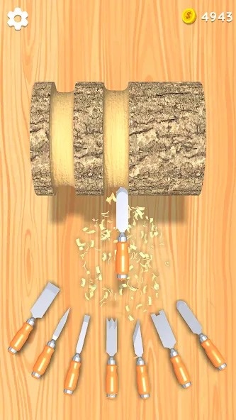 Wood Turning 3D - Carving Game  [МОД Unlimited Money] Screenshot 1