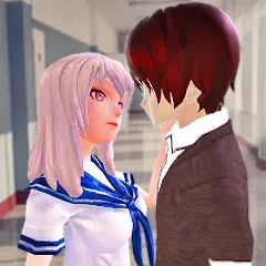 Скачать взлом Anime High School Love Story  [МОД Unlocked] - стабильная версия apk на Андроид