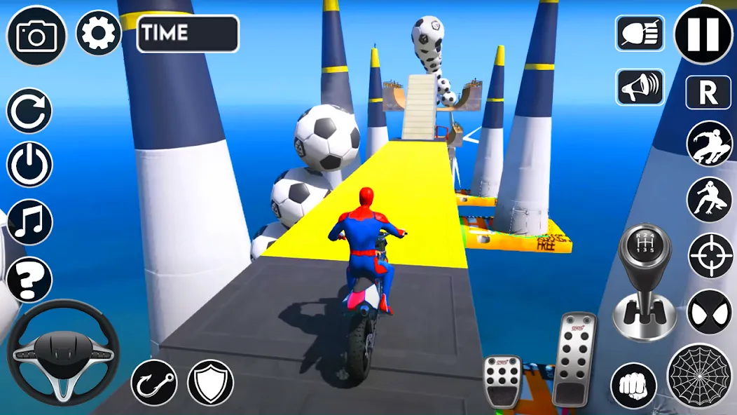 Superhero Tricky Bike Stunt (упергерой Трики Байк Стант)  [МОД Бесконечные деньги] Screenshot 5