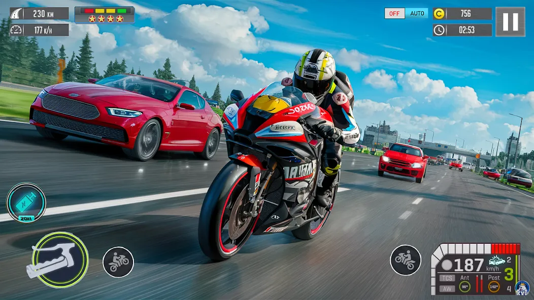 Moto Racing 3d Motorcycle Game (Дерт Байк Рейсинг 3Д)  [МОД Много денег] Screenshot 1