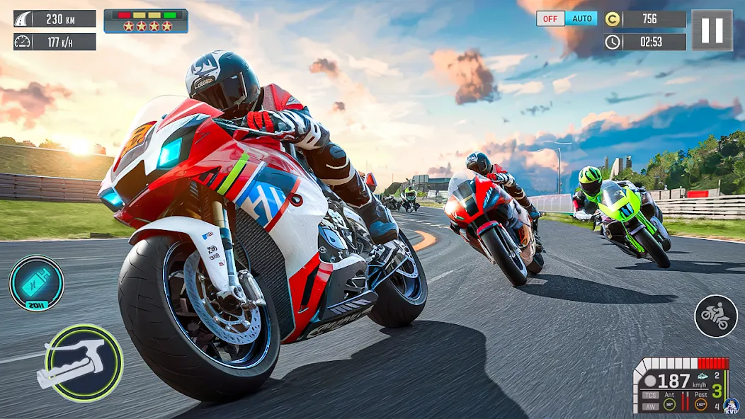 Moto Racing 3d Motorcycle Game (Дерт Байк Рейсинг 3Д)  [МОД Много денег] Screenshot 3