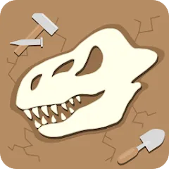 Скачать взломанную Dino Fossil Dig - Jurassic Adv (Дино Фоссил Диг)  [МОД Все открыто] - стабильная версия apk на Андроид