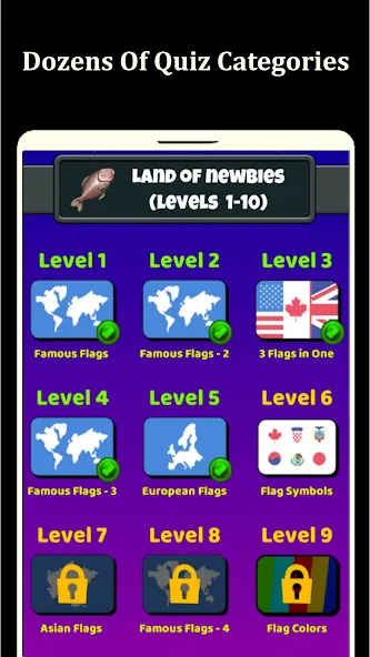World Flags Quiz Game (Ворлд Флагс Квиз Гейм)  [МОД Много монет] Screenshot 5