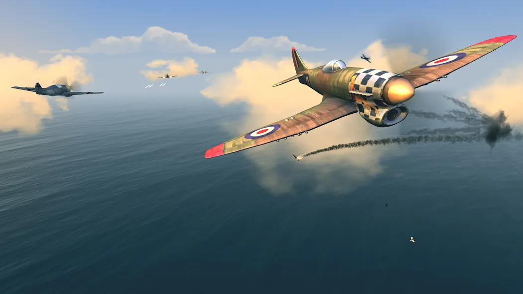 Warplanes: WW2 Dogfight (Варплейнс)  [МОД Много монет] Screenshot 4