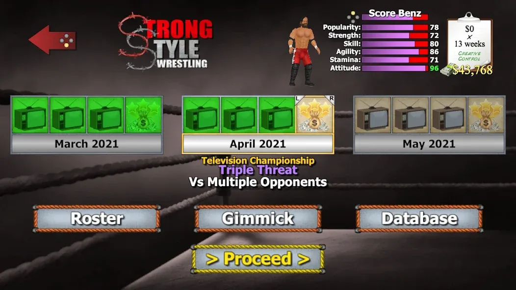 Wrestling Empire (Рестлинг Импайр)  [МОД Бесконечные деньги] Screenshot 3