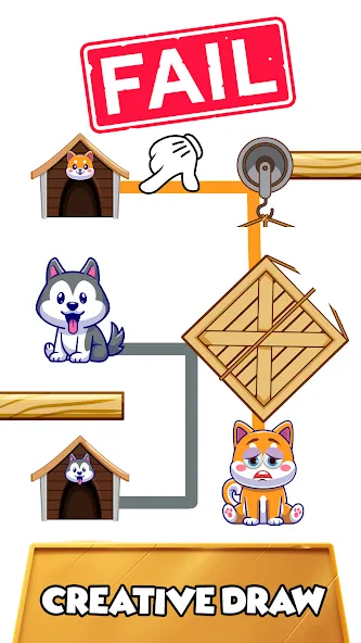 Dog rush: Draw to save games (Дог раш)  [МОД Много монет] Screenshot 5