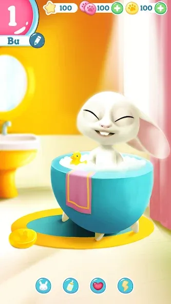 Bu Bunny - Cute pet care game  [МОД Menu] Screenshot 2