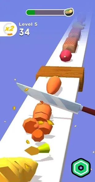 Super Slices Robux Roblominer (упер Слайсес Робукс Робломайнер)  [МОД Много монет] Screenshot 2