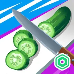 Взломанная Super Slices Robux Roblominer (упер Слайсес Робукс Робломайнер)  [МОД Много монет] - последняя версия apk на Андроид