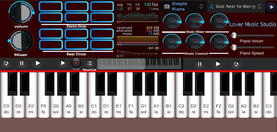 Org Piano:Real Piano Keyboard (Орг Пиано)  [МОД Бесконечные деньги] Screenshot 2