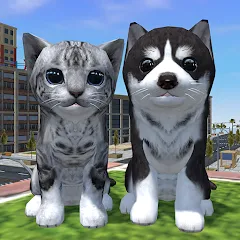 Скачать взломанную Cute Cat And Puppy World (Кьют Кэт Энд Паппи Ворлд)  [МОД Unlocked] - стабильная версия apk на Андроид