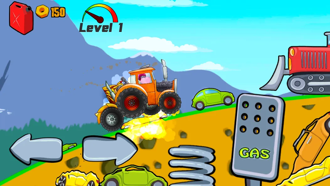 Kids Monster Truck Racing Game  [МОД Много денег] Screenshot 3