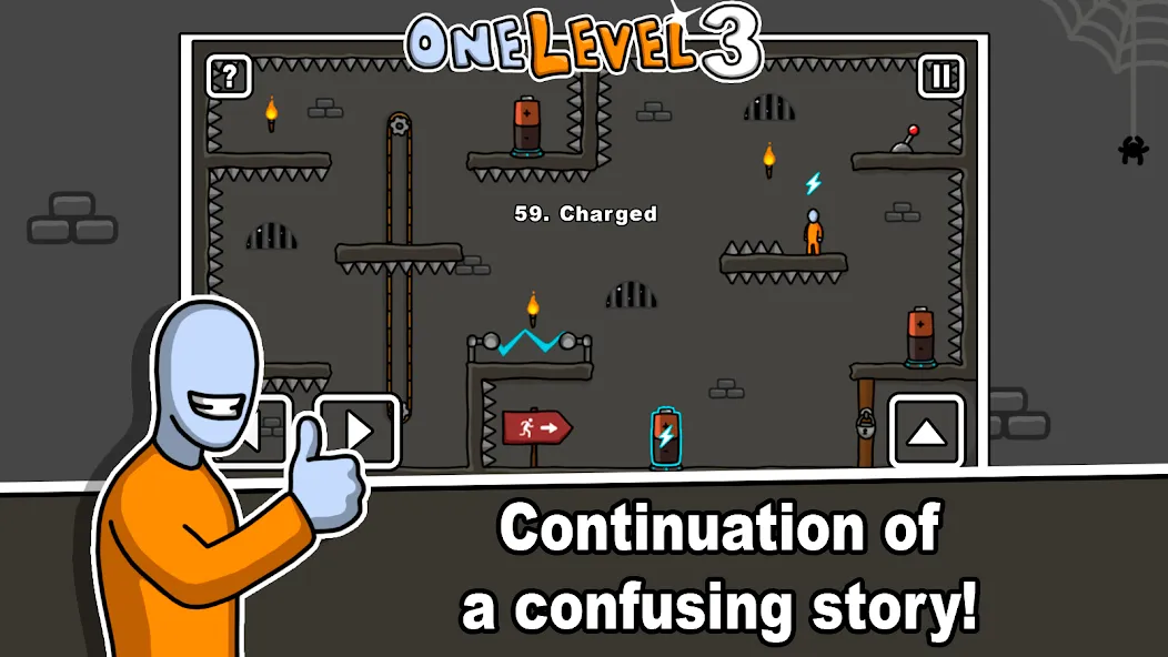 One Level 3 Stickman Jailbreak (Один Уровень 3)  [МОД Много денег] Screenshot 1