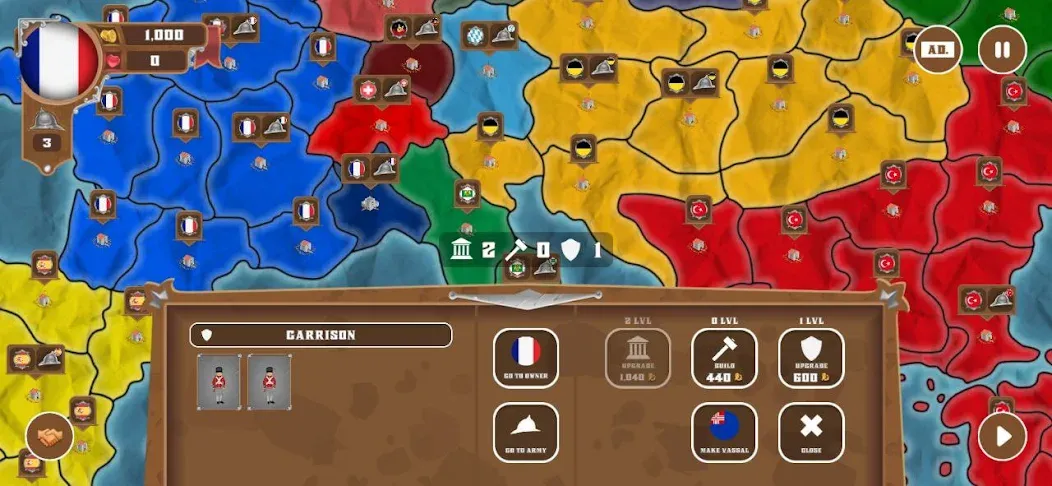 World conquest: Europe 1812 (Всемирное завоевание)  [МОД Много денег] Screenshot 4