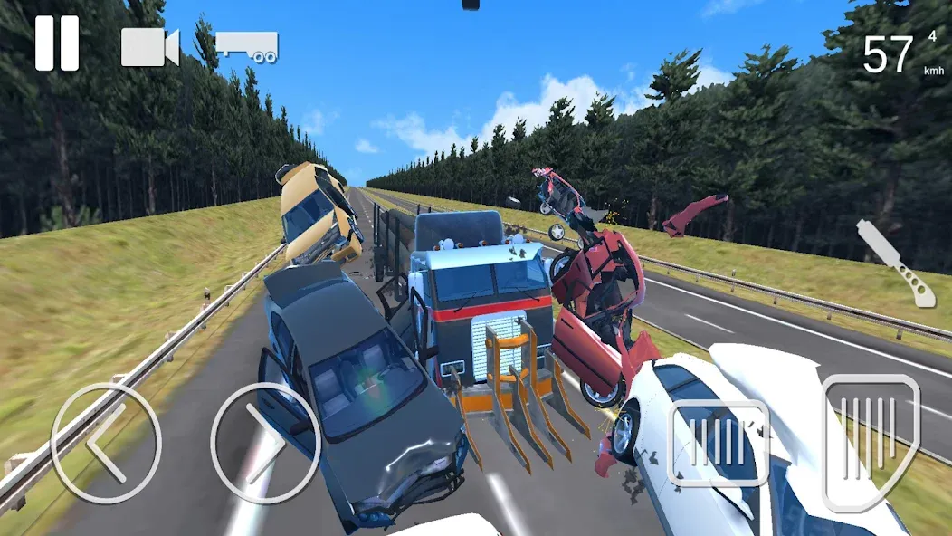 Truck Crash Simulator Accident (Симулятор ДТП с грузовиком)  [МОД Много денег] Screenshot 2