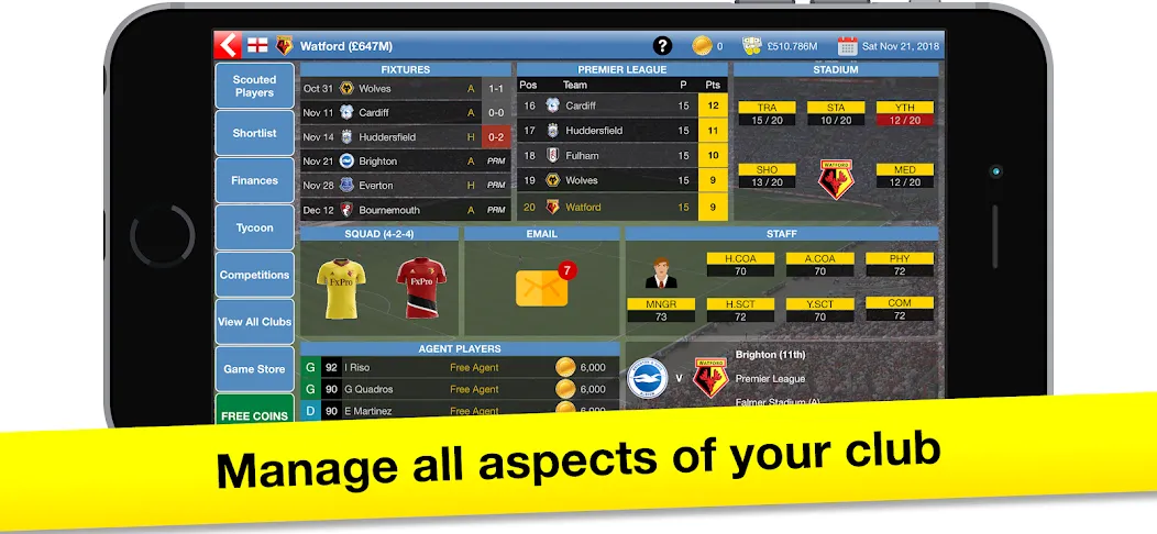 Soccer Tycoon: Football Game  [МОД Menu] Screenshot 1