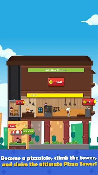 Pizza Tower: Idle Tycoon (Пицца Тауэр)  [МОД Menu] Screenshot 1