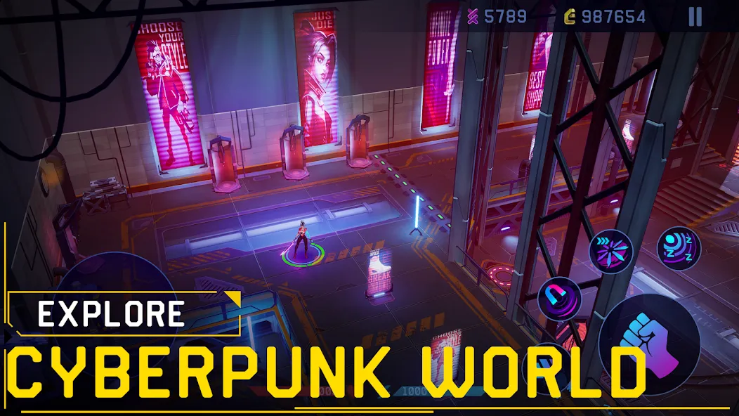 Rush Angel - Cyberpunk RPG (Раш Энджел)  [МОД Бесконечные монеты] Screenshot 3