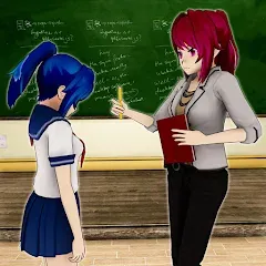 Взломанная Anime Girl School Teacher 3D  [МОД Много монет] - последняя версия apk на Андроид