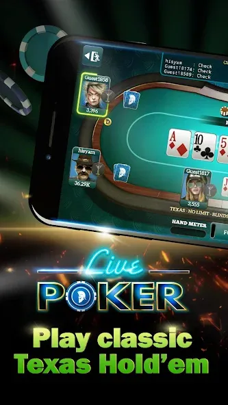 Live Poker Tables–Texas holdem  [МОД Unlocked] Screenshot 1