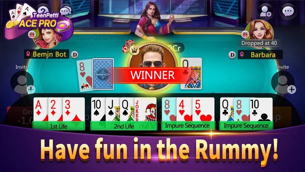 Teenpatti Ace Pro -poker,rummy (Тинпатти Эйс Про)  [МОД Меню] Screenshot 4