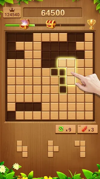 Wood Block Puzzle Addictive  [МОД Бесконечные деньги] Screenshot 4