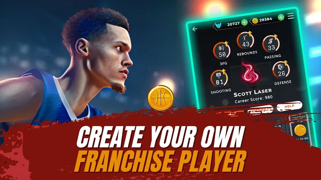 Astonishing Basketball Manager (Удивительный баскетбольный менеджер)  [МОД Много денег] Screenshot 2