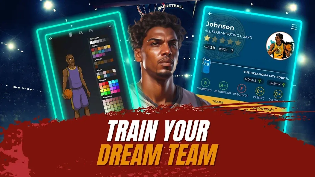 Astonishing Basketball Manager (Удивительный баскетбольный менеджер)  [МОД Много денег] Screenshot 3